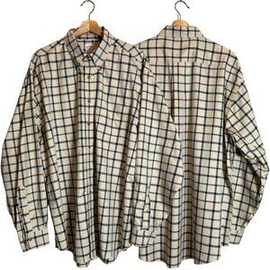 Brooks Brothers 346 The Original Polo Shirt Plaid Button Down Mens XL Tan Preppy